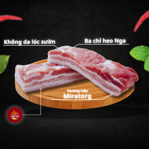 Ba chỉ heo không da lóc sườn - Nga 