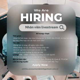 TUYỀN DỤNG NHÂN VIÊN LIVESTREAM